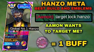 WTF DAMAGE!! NEW BEST BUILD FOR HANZO THAT U SHOULD KNOW!! ( Target locked by aamon? ) - MLBB