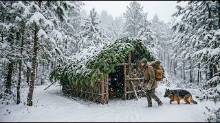 Surviving 2 Days in a Massive Snowstorm at -5°C Inside a Hot Tent With Luxury Meals