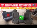 1st Gen Cummins Seat UPGRADE SWAP! Ditch The Bench For Power Bucket Seats. Simple, Safe, Secure