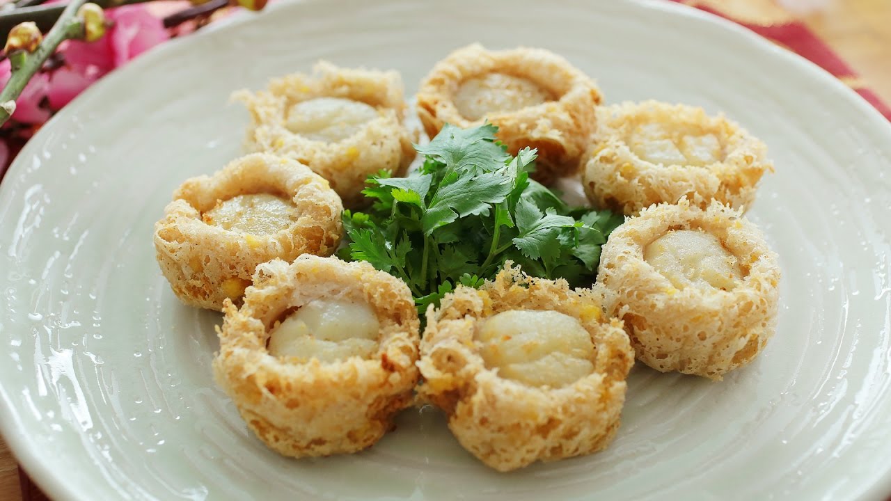 Mini Tofu Yam Basket With Scallops - 豆腐扇贝芋窝