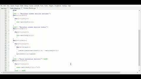 Program Perkalian Matriks