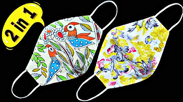 😷(2-in-1)Very Easy New Style Pattern Mask😷 - Face Mask Sewing Tutorial - Anyone Can Make This Mask😷