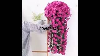 Vivid Artificial Hanging Orchid Bunch#stringofheartscare #hanginghouseplants #walldecoration