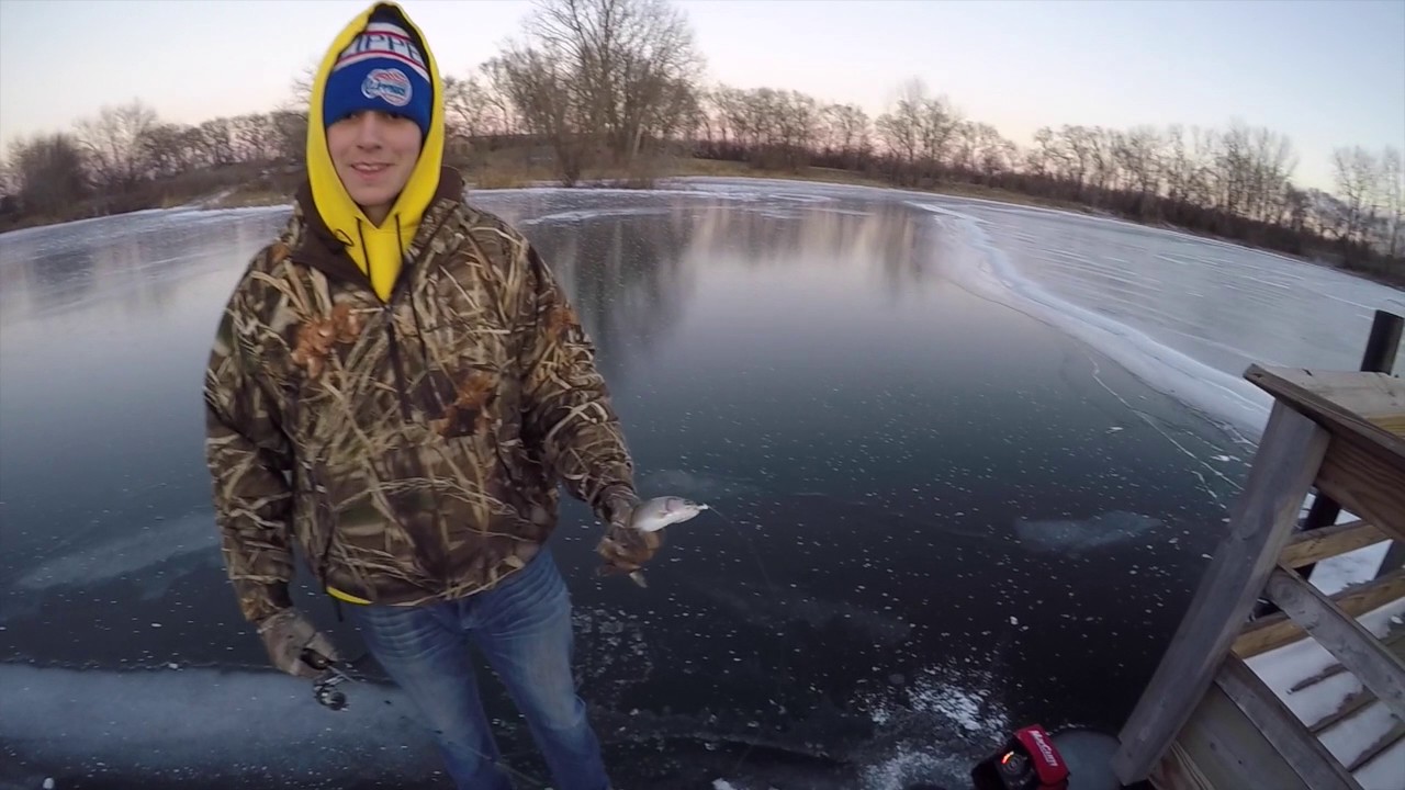 SD First Ice--Crappie & TROUT!!! - YouTube