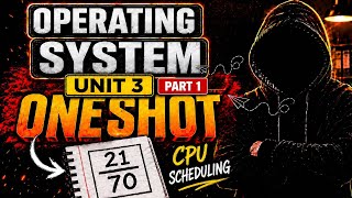 CPU Scheduling One Shot 🔥📝| Operating System Unit 3 Part 1 | RGPV Exam 