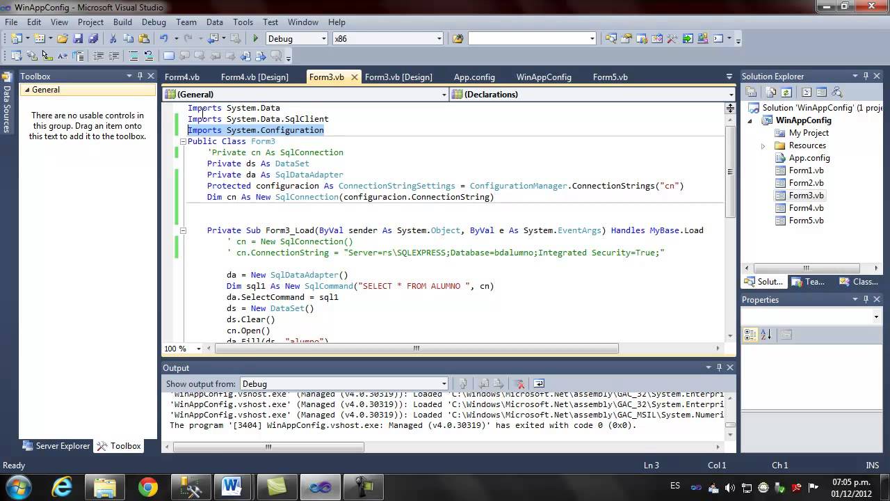 AppConfig en Instalador VBasic con SQLServer - YouTube