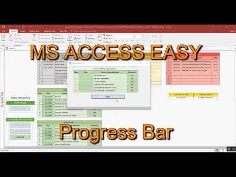 MS Access Progress bar - With Easy Guide and vba Code