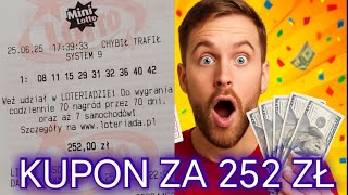 Mini Lotto ticket for PLN 252. EXPRESS LOTTERY SYSTEM for PLN 200.