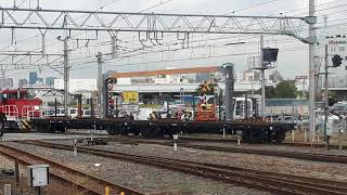 JR西日本安治川口駅でED300型とチキ安治川口貨物ターミナル入庫シーン（2019年10月26日土曜日）携帯電話で撮影