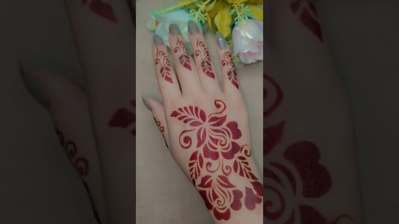 beautiful simple mehndi design #shorts
