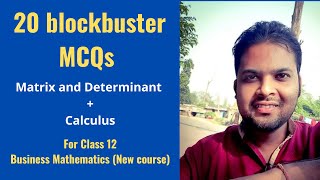 20 Blockbuster Business Math MCQs Part 1 - Class 12 (New course)
