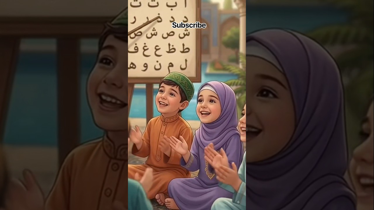 ✨Alif Baa Taa Saa 🎶 Learn Arabic Alphabet & Cute Muslim Kids | Islamic Learning #Shorts #IslamicKids