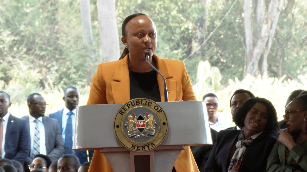 Margaret Kiogora, CEO PA-K delivers a speech during the Gold Award Presentation Ceremony, 2026