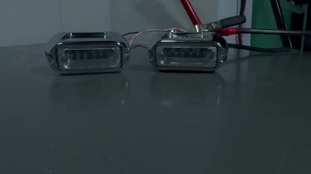 Whelen LinZ6 Surface Mount Emergency Lights W/Chrome Bezel. Red/Amber-WILL SHIP