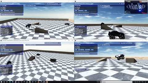 OrionX3D Multiplayer Test 3 + Newton Dynamics - Simple Raycast Vehicle.
