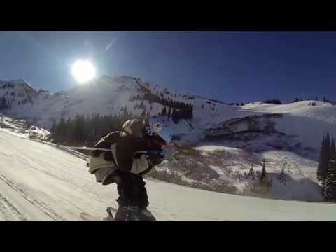 Junior and Crew Rippin' up Alta