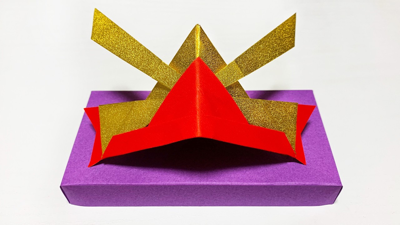 【簡単折り紙】かぶとの作り方💡How to make Helmet✨#子供の日#かっこいい#兜#端午の節句#투구#kabuto#兜#帽子#こどもの日#折り方#おりがみ#easy#origami#紙