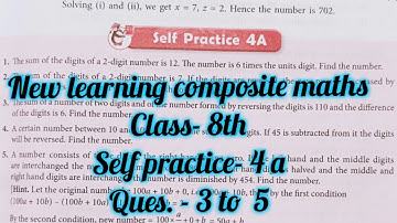 new learning composite mathematics class 8 self practice 4a | schand maths class8 solution chapter4