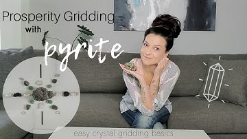 WEALTH & ABUNDANCE CRYSTAL GRIDDING with PYRITE. Easy crystal gridding basics for money & prosperity