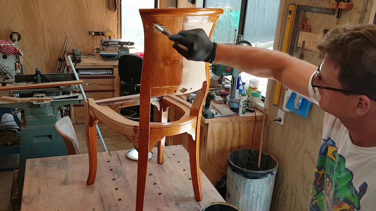 Stripping and finishing old chairs YouTube