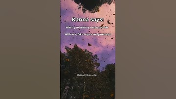 Thumbnail of Karma says ❤️‍🩹 #quotes #youtubeshorts #goodvibes #trending #song #whatsappstatus