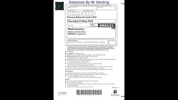 Edexcel - AS-Level Mathematics - Paper 2 [Statistics] - June 2024 - Solutions By Mr Harding