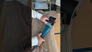 Hercules Surface Conditioning Tool on Walnut Slab #woodworking