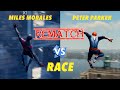 Spiderman: Miles Morales Race! Peter vs Miles REMATCH (Venom Dash)
