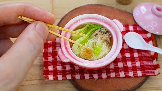 Mini Food Quick and Easy Egg Chinese Noodles [ KITCHEN SET TOY REAL FOOD COOKING ] ASMR