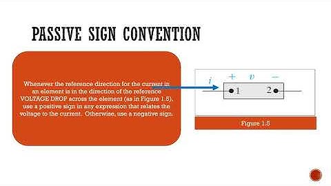 Passive Sign Convention