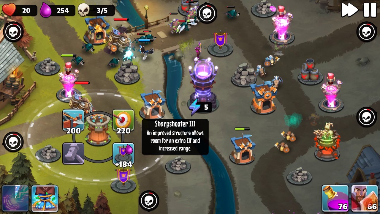 Castle Creeps TD - Chapter 25 Level 97-Light to Dark 3 Stars