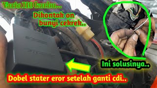 Stater Vario Karbu di Kontak On Bunyi Cekrek//Masalah Baru Setelah Ganti CDI Vario Karbu