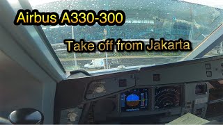 A330-300 Garuda Indonesia Take Off from Soekarno Hatta
