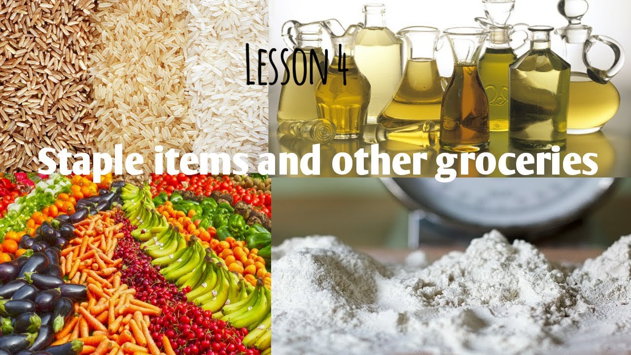 Staple items and other groceries - YouTube