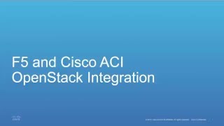 F5 & ACI - OpenStack Integration - Deploying F5 LBaaS with ACI - Demo