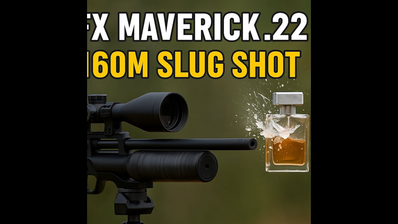 FX Maverick .22 | 160m Precision Slug Shot on Perfume Bottle – 28 Grain Slug
