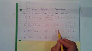 Pre-Calc.   P.3 Linear Equations & Inequalities