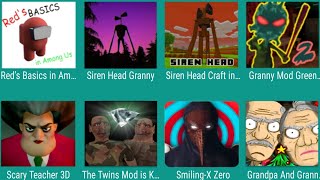 Red's Basics In Among Us,Siren Head Granny,Siren Head Craft,Granny Mod Green,Scary Teacher 3D,... screenshot 3