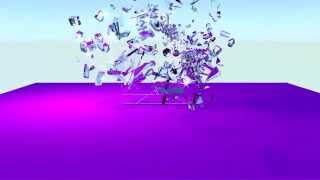 broken glass with cell fracture