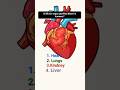 Q.which organ purifies blood in human ? #quiz #neetpyq #viral #shorts #trending#short#ytshorts#feed