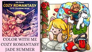 ASMR 🌸 Cozy Romantasy 🌸 Jade Summer 🌸 Day Dream 🌸 Colour with me 🌸 Tutorial 🌸 Ohuhu alcohol markers
