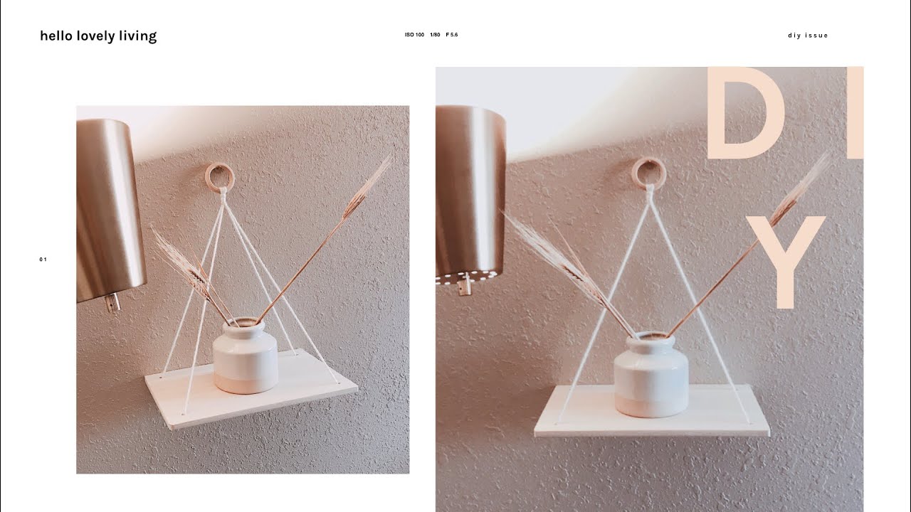 DIY Urban Outfitters Hanging Wood Shelves Daiso Hack! YouTube