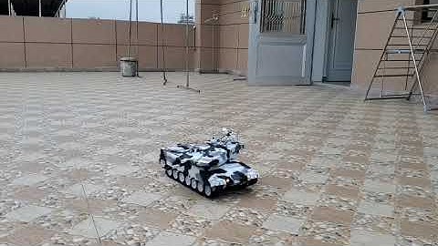 Cow Color RC Leopard 2A6 Tank, Full Metal, Tank Gun Stabilizer, Remote weapon station