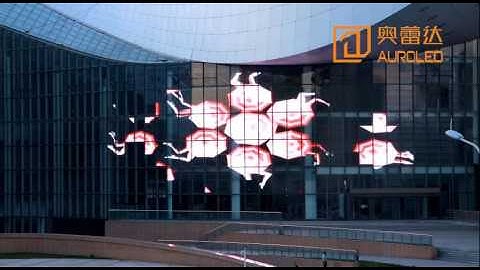 New designed transparent LED display project from AUROLED