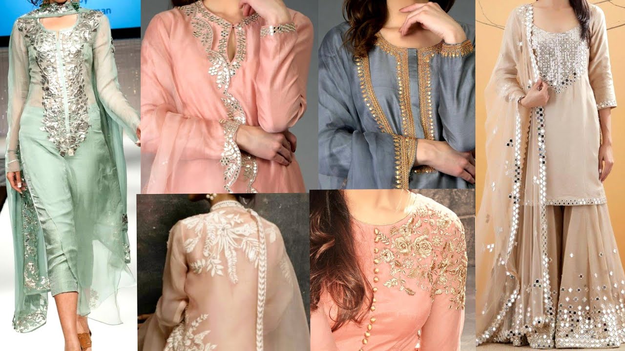 SUPER STYLISH 45+ GOTA LACE WORK AND MIRROR WORK DRESS COLLECTION FOR RAMZAN AND SPECIALLY FOR EID