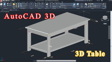 AutoCAD 3D, How to draw Table, AutoCAD tutorial, 3D Modeling, Autodesk, Sketches