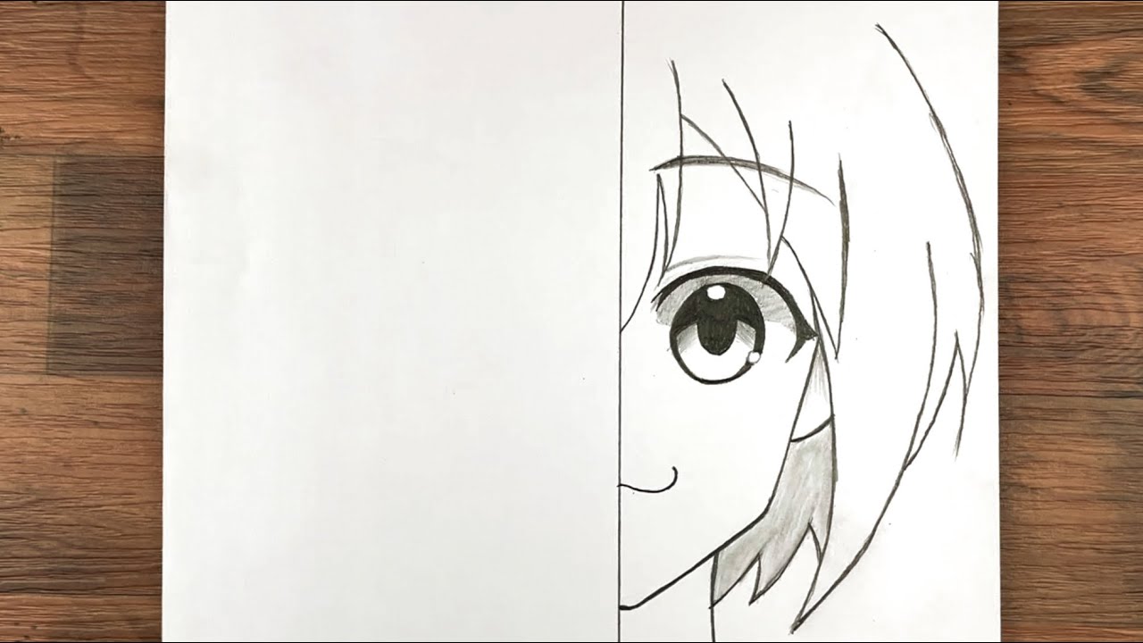How to Draw Anime Step by Step || Cute Anime Girl Sketch Tutorial 