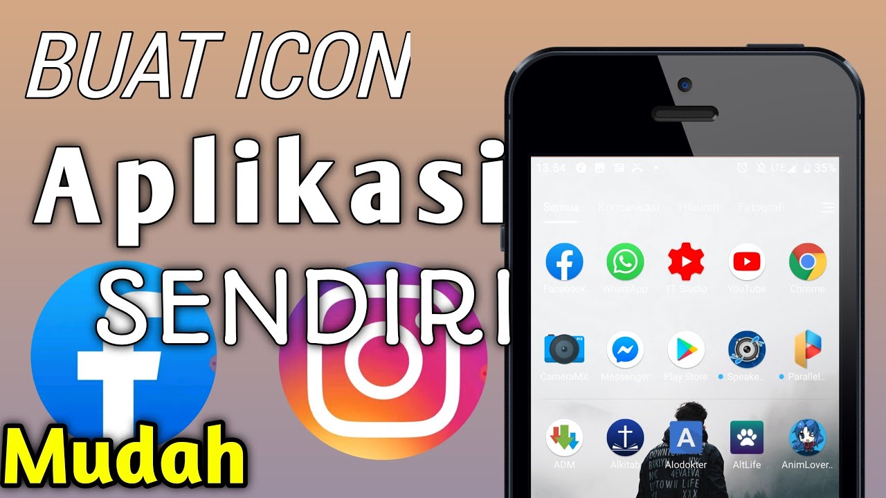 Cara Membuat Icon Gambar Aplikasi Sendiri Di Android - YouTube