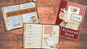 Altered Book Journal/Bullet Junk Journaling/Part 2/September Plan With Me