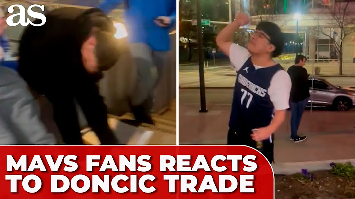MAVS fans' WILD REACTION to DONCIC TRADE caught live outside American Airlines Center